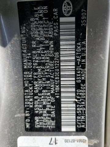 4T1BK1EB3EU122706 - 2014 TOYOTA AVALON BASE 米色 照片 13