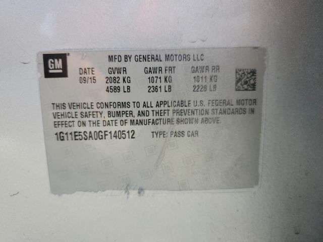 1G11E5SA0GF140512 - 2016 CHEVROLET MALIBU LIM LTZ SILVER photo 13