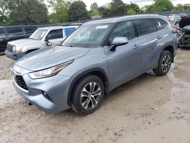 5TDGZRBH3LS024631 - 2020 TOYOTA HIGHLANDER XLE BLUE photo 1