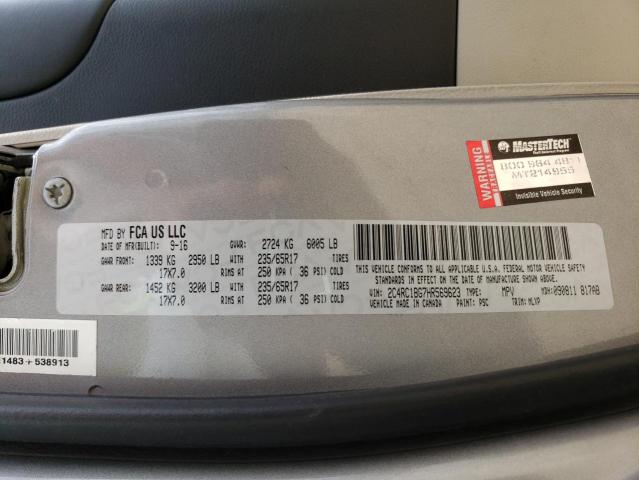 2C4RC1BG7HR569623 - 2017 CHRYSLER PACIFICA TOURING L SILVER photo 13