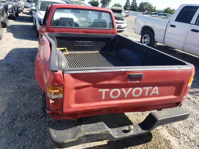 JT4RN81P6K5035053 - 1989 TOYOTA PICKUP 1/2 TON SHORT WHEELBASE DLX RED photo 6