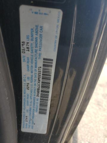 3VWBB61CXWM025571 - 1998 VOLKSWAGEN NEW BEETLE BLACK photo 12