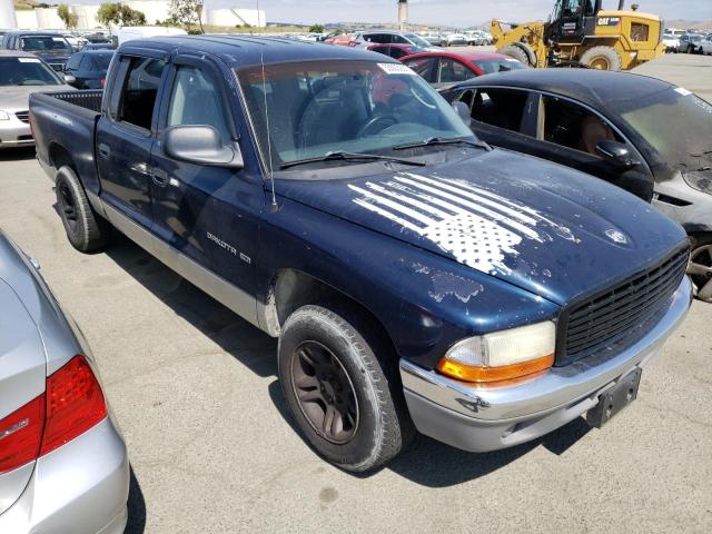 1B7HL2ANX1S274036 - 2001 DODGE DAKOTA QUAD BLUE photo 4