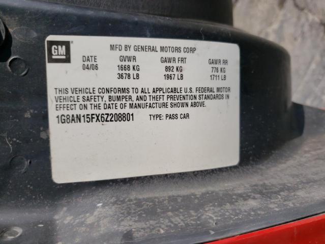 1G8AN15FX6Z208801 - 2006 SATURN ION LEVEL 2 红色 照片 12