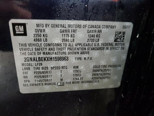 2GNALBEKXH1598963 - 2017 CHEVROLET EQUINOX LS 蓝色 照片 13