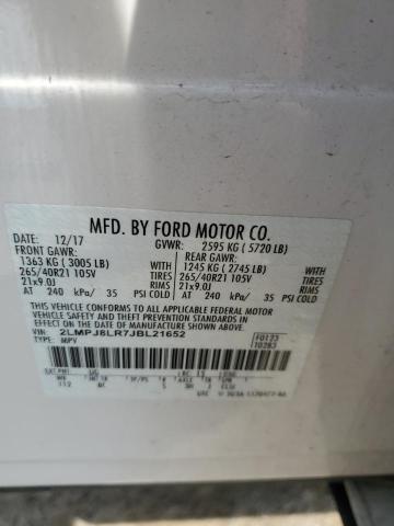 2LMPJ8LR7JBL21652 - 2018 LINCOLN MKX RESERVE أبيض صورة 13