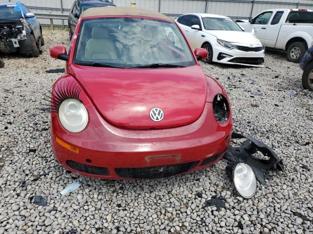 3VWPF31Y48M414679 - 2008 VOLKSWAGEN NEW BEETLE CONVERTIBLE S RED photo 5