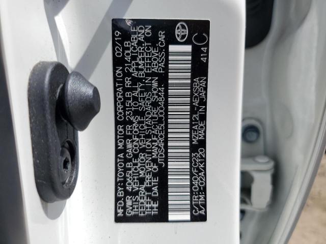 JTDS4RCE5LJ004844 - 2020 TOYOTA COROLLA SE WHITE photo 12