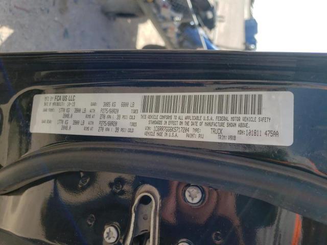 1C6RR7GG6KS717204 - 2019 RAM 1500 CLASS SLT შავი ფოტო 10