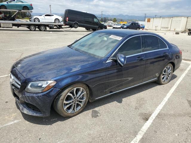 55SWF4JB5JU235849 - 2018 MERCEDES-BENZ C 300 BLUE photo 1