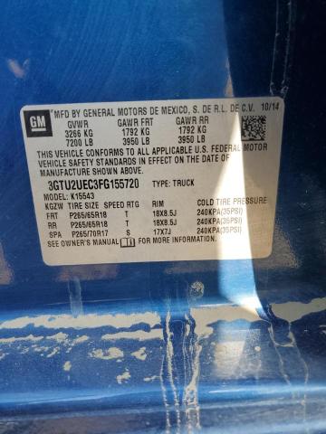 3GTU2UEC3FG155720 - 2015 GMC SIERRA K1500 SLE BLUE photo 12