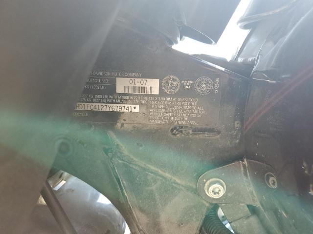 1HD1FC4127Y679741 - 2007 HARLEY-DAVIDSON FLHTCUI ბურგუნდია ფოტო 10