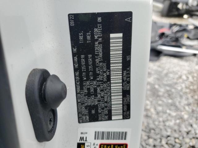 5TDGZRBH2NS256124 - 2022 TOYOTA HIGHLANDER XLE WHITE photo 14