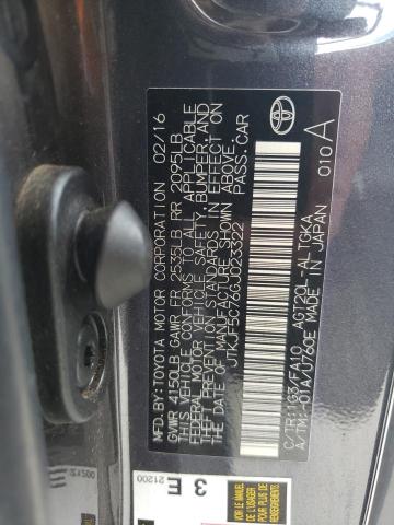 JTKJF5C76GJ023322 - 2016 TOYOTA SCION TC 灰色 照片 13