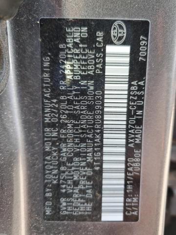 4T1G11AK4RU899030 - 2024 TOYOTA CAMRY SE NIGHT SHADE GRAY photo 12