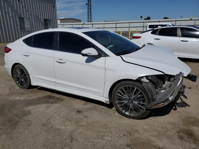 KMHD04LB8JU537159 - 2018 HYUNDAI ELANTRA SPORT WHITE photo 4