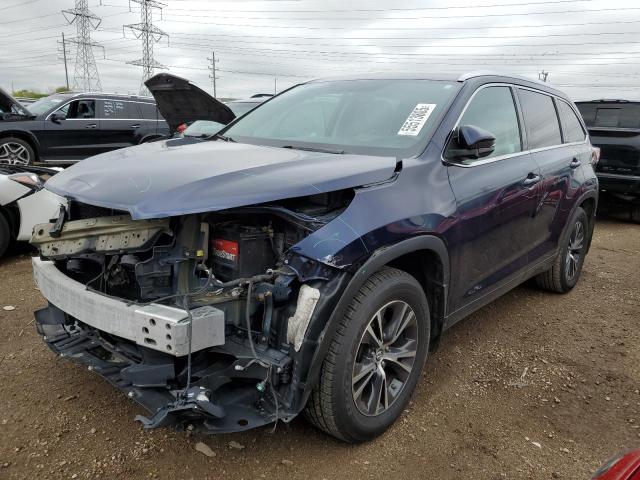 5TDJKRFH6GS246705 - 2016 TOYOTA HIGHLANDER XLE BLUE photo 1