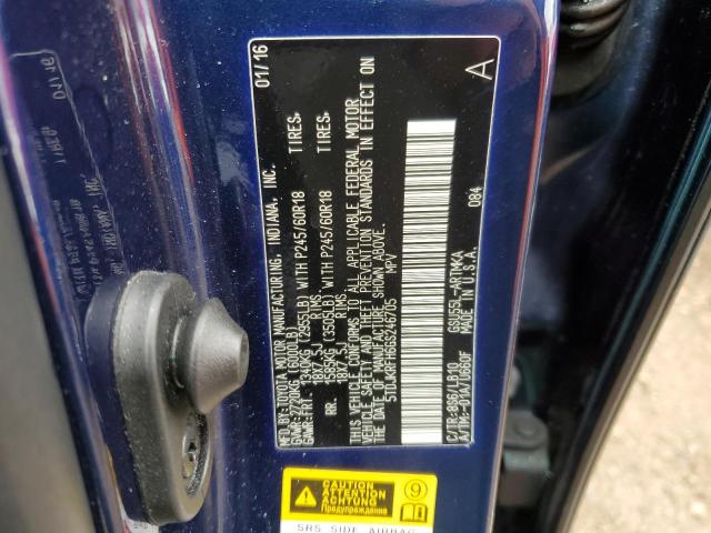 5TDJKRFH6GS246705 - 2016 TOYOTA HIGHLANDER XLE BLUE photo 14
