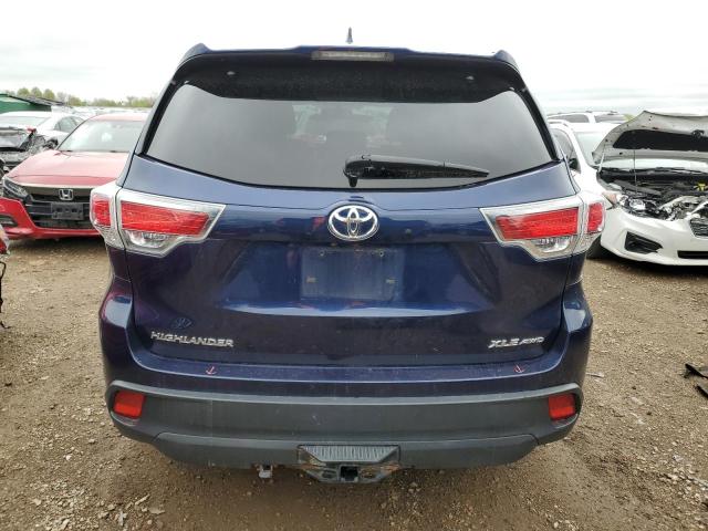 5TDJKRFH6GS246705 - 2016 TOYOTA HIGHLANDER XLE BLUE photo 6