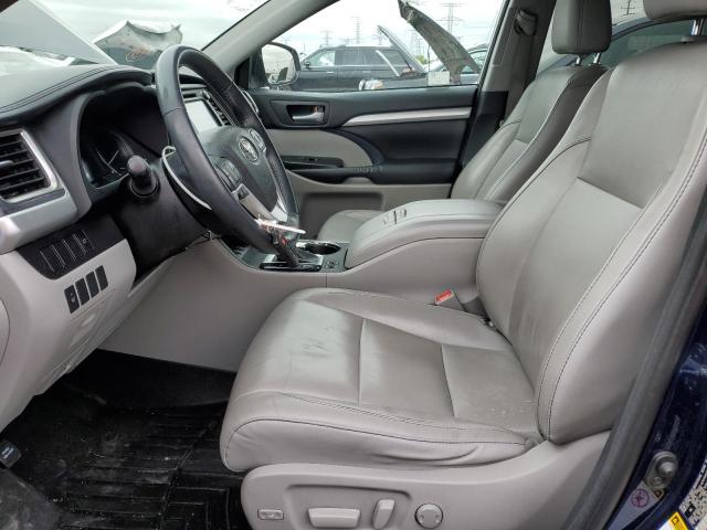 5TDJKRFH6GS246705 - 2016 TOYOTA HIGHLANDER XLE BLUE photo 7