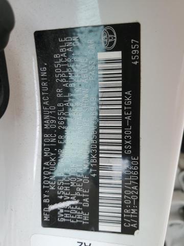 4T1BK3DB5BU396949 - 2011 TOYOTA AVALON BASE Ağ foto 12