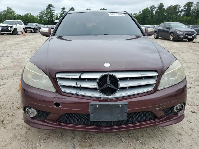 WDDGF54X29R067876 - 2009 MERCEDES-BENZ C 300 BURGUNDY photo 5