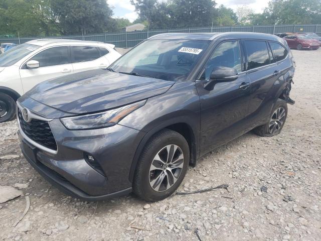 5TDGZRBHXNS226630 - 2022 TOYOTA HIGHLANDER XLE GRAY photo 1