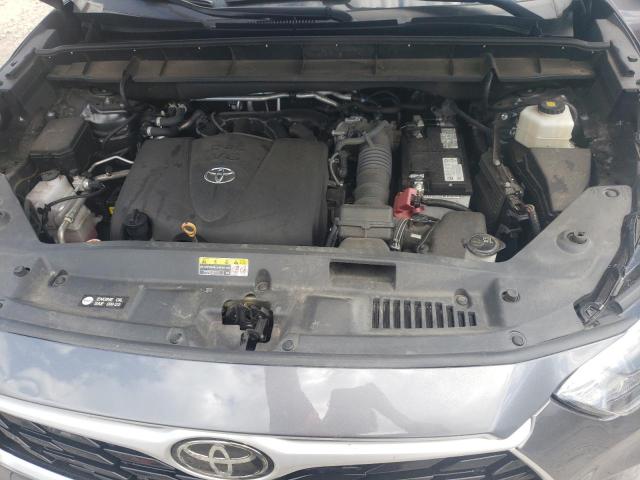 5TDGZRBHXNS226630 - 2022 TOYOTA HIGHLANDER XLE GRAY photo 12