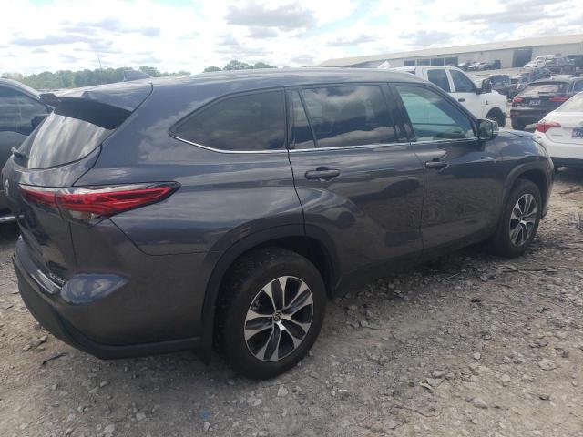 5TDGZRBHXNS226630 - 2022 TOYOTA HIGHLANDER XLE GRAY photo 3