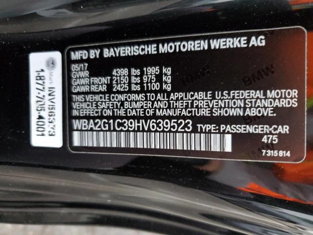 WBA2G1C39HV639523 - 2017 BMW M240I 黑色 照片 12