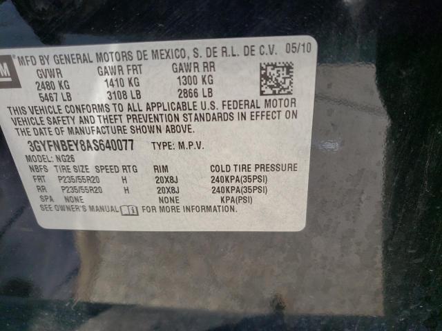 3GYFNBEY8AS640077 - 2010 CADILLAC SRX PERFORMANCE COLLECTION Қара фото 13