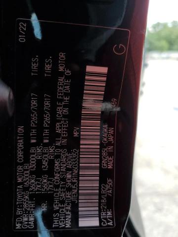 JTENU5JR1N6033352 - 2022 TOYOTA 4RUNNER SR5/SR5 PREMIUM 黑色 照片 13