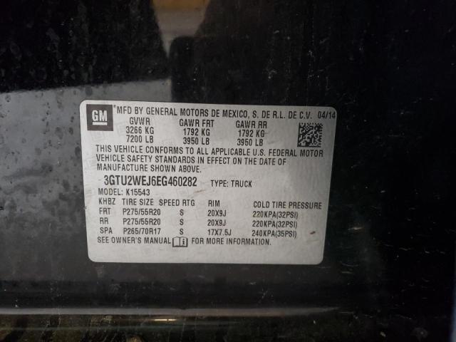 3GTU2WEJ6EG460282 - 2014 GMC SIERRA K1500 DENALI BLACK photo 12