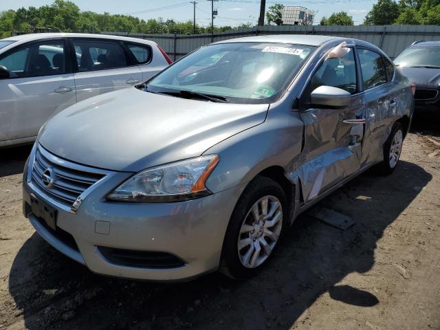 3N1AB7AP7EY272077 - 2014 NISSAN SENTRA S GRAY photo 1