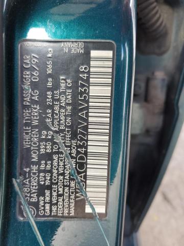 WBACD4327VAV53748 - 1997 BMW 328 I AUTOMATIC GREEN photo 12