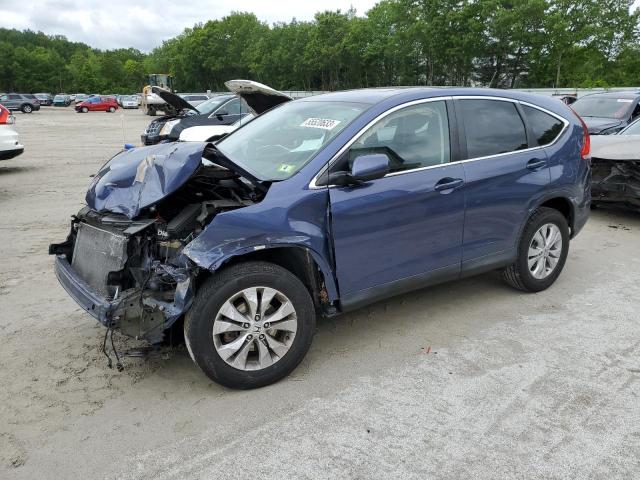 2HKRM4H52EH605957 - 2014 HONDA CR-V EX BLUE photo 1