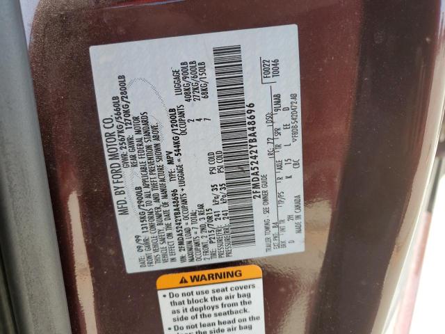 2FMDA5242YBA48696 - 2000 FORD WINDSTAR SE BROWN photo 13