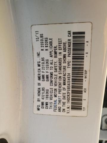 1HGCR2F56EA054634 - 2014 HONDA ACCORD SPORT WHITE photo 12