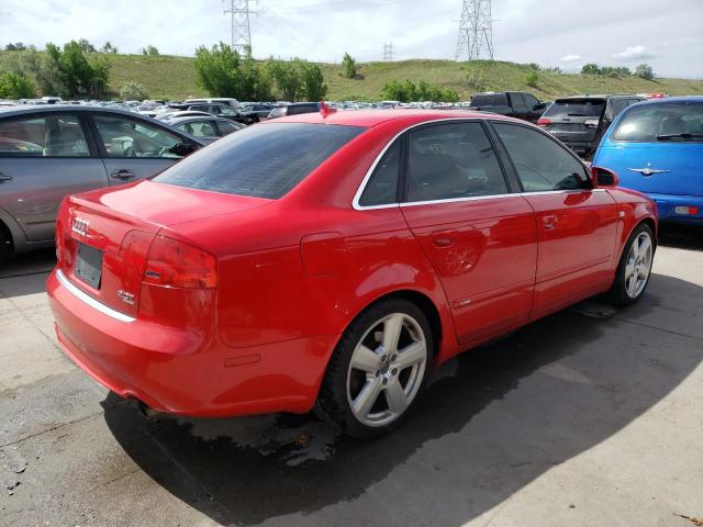 WAUEF78E47A008570 - 2007 AUDI A4 S-LINE 2.0T QUATTRO TURBO RED photo 3