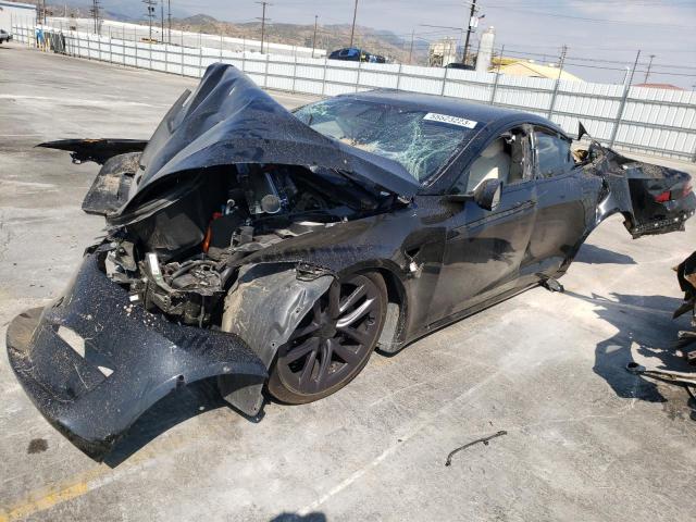 5YJSA1E69NF470335 - 2022 TESLA MODEL S Սև լուսանկար 1