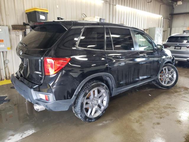 5FNYF8H52NB018072 - 2022 HONDA PASSPORT EXL BLACK photo 3