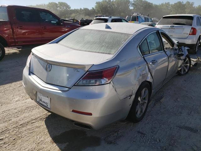 19UUA8F59DA008793 - 2013 ACURA TL TECH SILVER photo 4