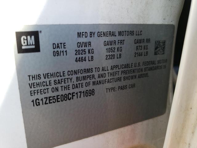 1G1ZE5E08CF171698 - 2012 CHEVROLET MALIBU LTZ ბეჟი ფოტო 12