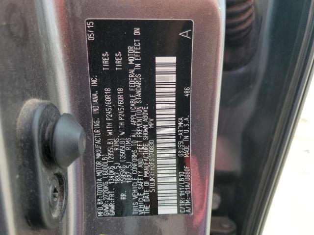 5TDJKRFH3FS170830 - 2015 TOYOTA HIGHLANDER XLE Qara foto 13