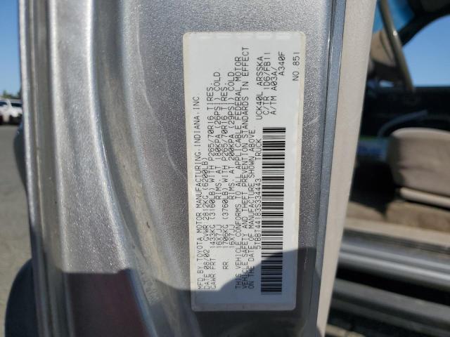 5TBBT44183S334443 - 2003 TOYOTA TUNDRA ACCESS CAB SR5 SILVER photo 12