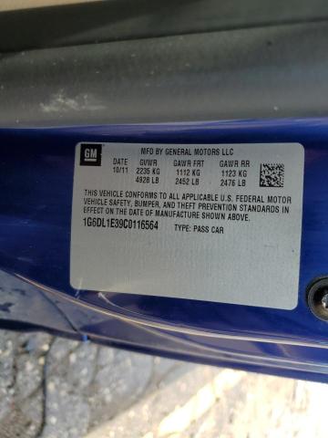 1G6DL1E39C0116564 - 2012 CADILLAC CTS PERFORMANCE COLLECTION ლურჯი ფოტო 13