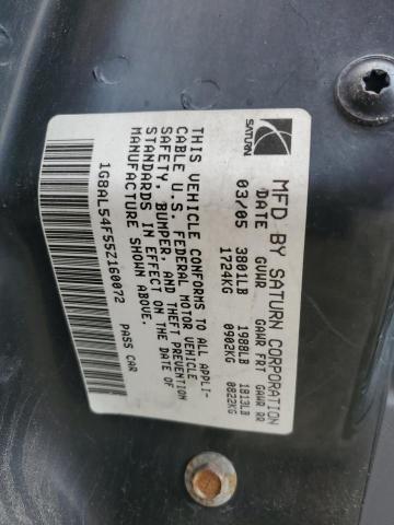 1G8AL54F55Z160072 - 2005 SATURN ION LEVEL 3 SILVER photo 13