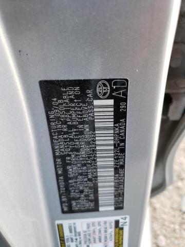 2T1KR32E25C382392 - 2005 TOYOTA MATRIX XR SILVER photo 12