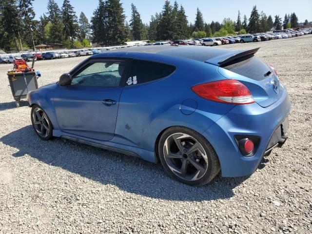 KMHTC6AE6GU250732 - 2016 HYUNDAI VELOSTER TURBO BLUE photo 2