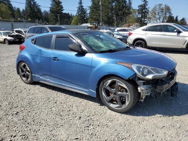 KMHTC6AE6GU250732 - 2016 HYUNDAI VELOSTER TURBO BLUE photo 4